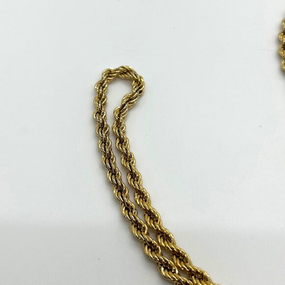 Vintage Monet 36" Rope Chain Necklace Gold-Tone Early Lobster Clasp Statement - Picture 6 of 16